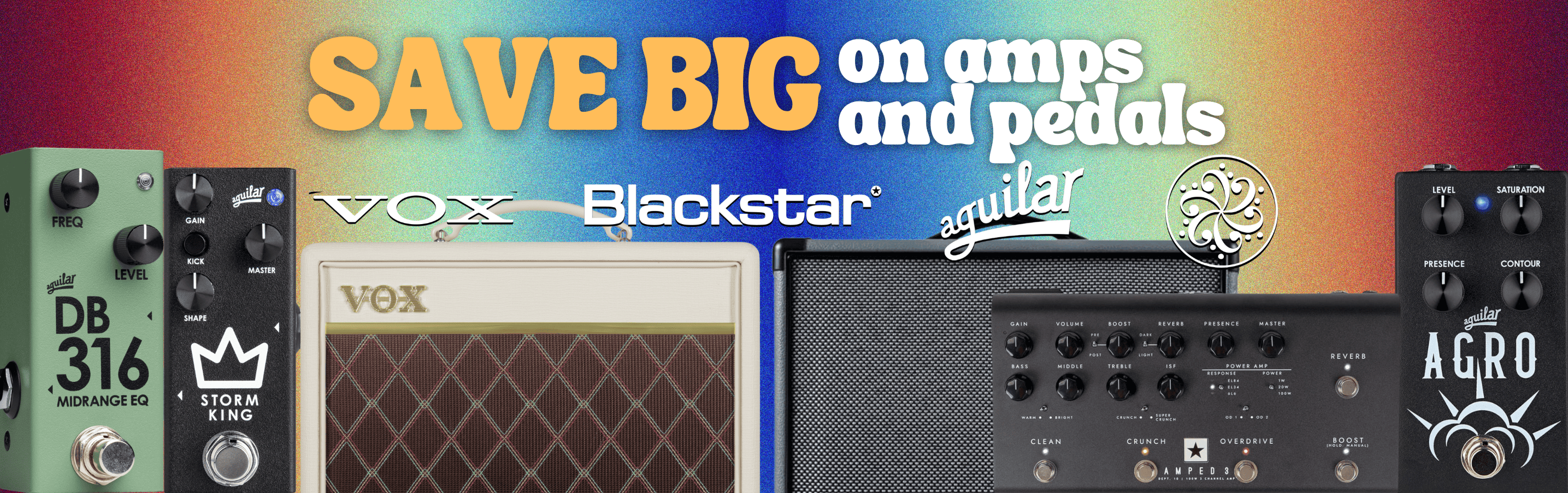Aguilar, Blackstar, Darkglass and Vox On Sale