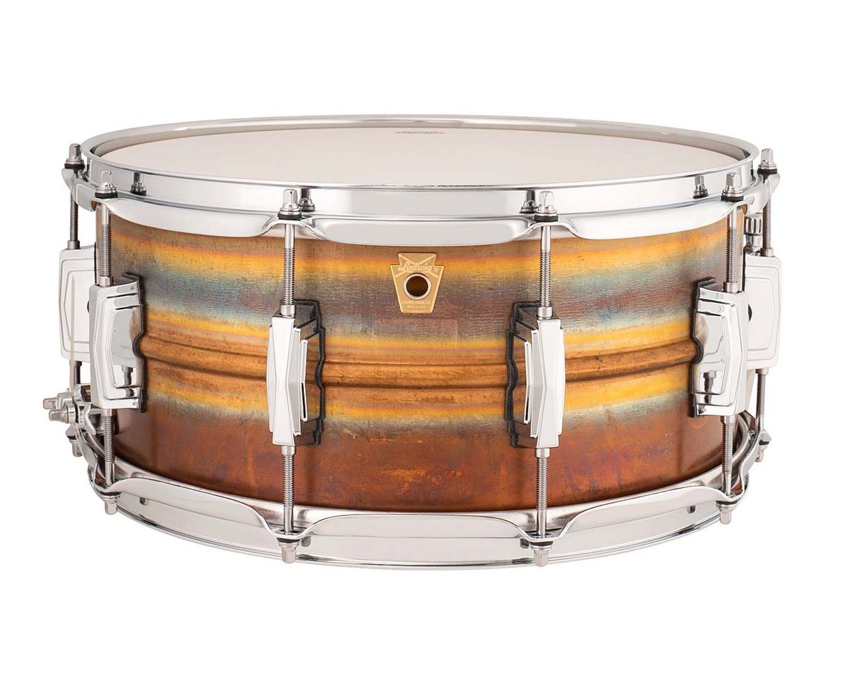 Image of Ludwig Bronze Phonic 6.5x14" Raw Bronze Snare Drum - Used