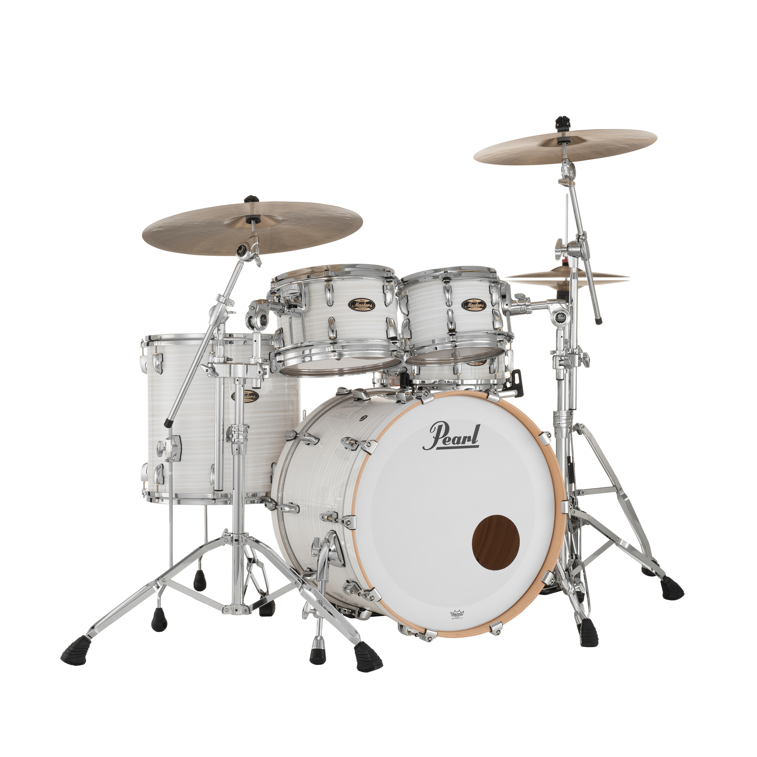 Image of Pearl Masters Maple Gum 3-pc Shell Pack w/ 22" Kick - White Ice Swirl - Open Box