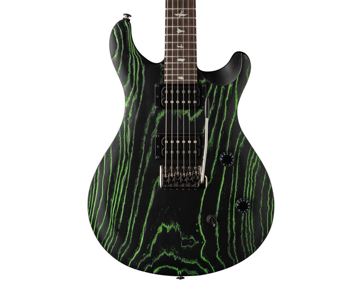 Image of PRS SE Swamp Ash Sandblasted CE 24 Ltd. Ed. Guitar - Sandblasted Green