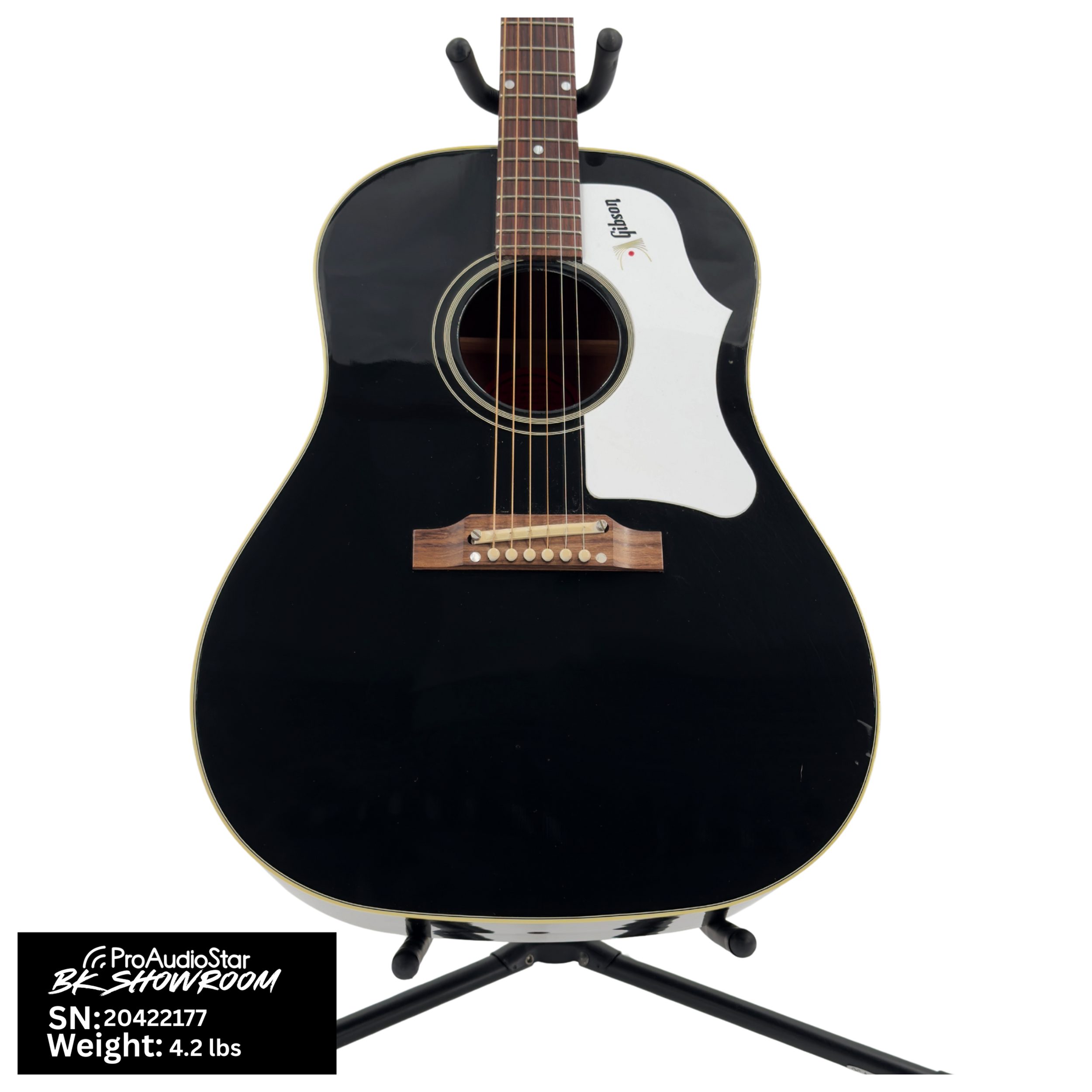 Image of Used Gibson 2022 J-45 60s Original Acoustic/Electric Guitar - Ebony w/OHSC