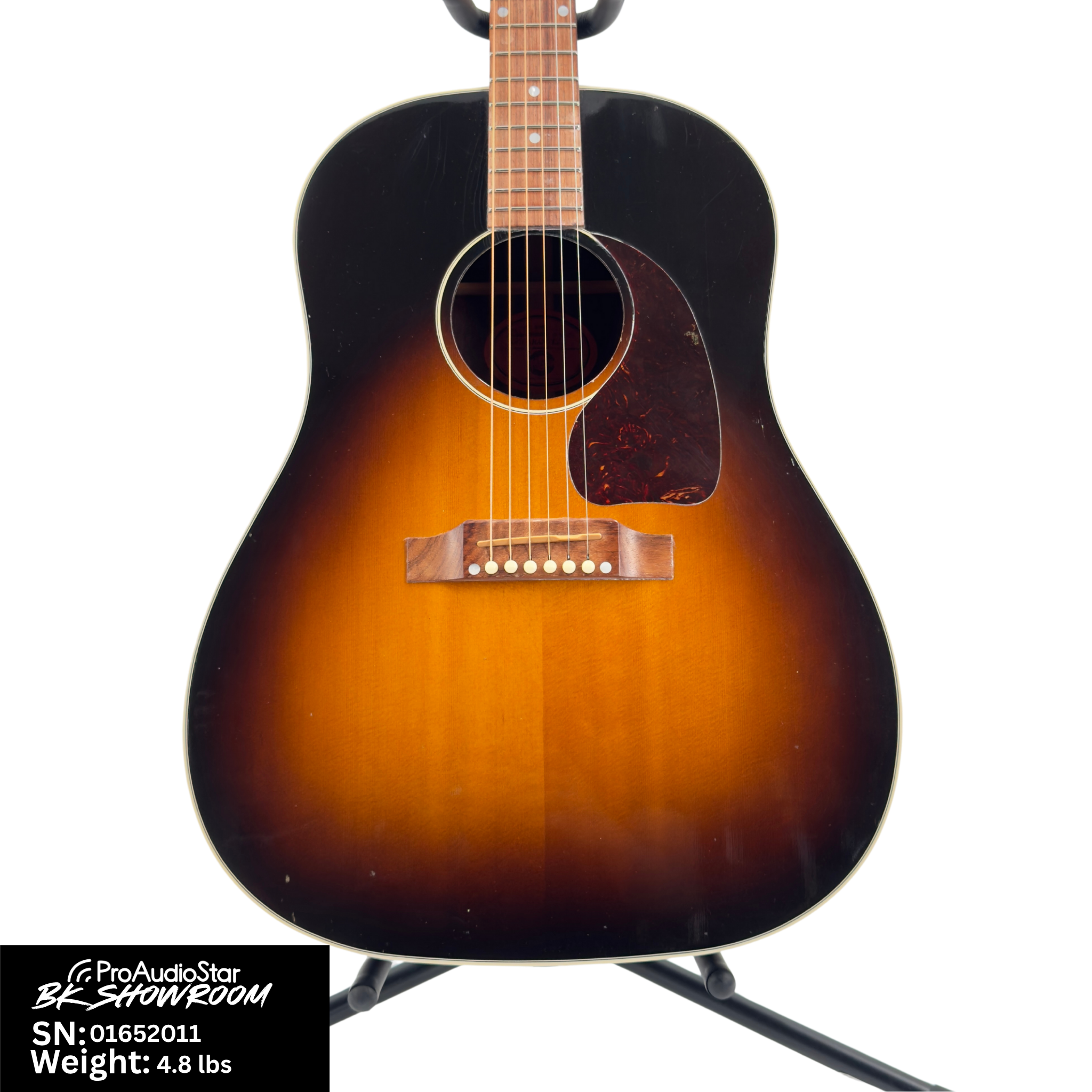 Image of Used Gibson 2002 J-45 Acoustic/Electric Guitar - Sunburst w/OHSC