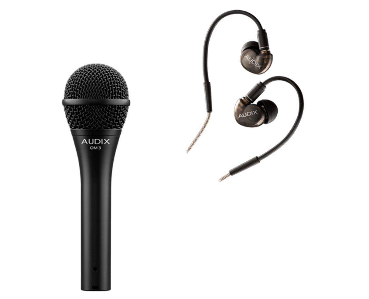Image of Audix OM3 Vocal Mic w/A10 Earphones Combo Pack
