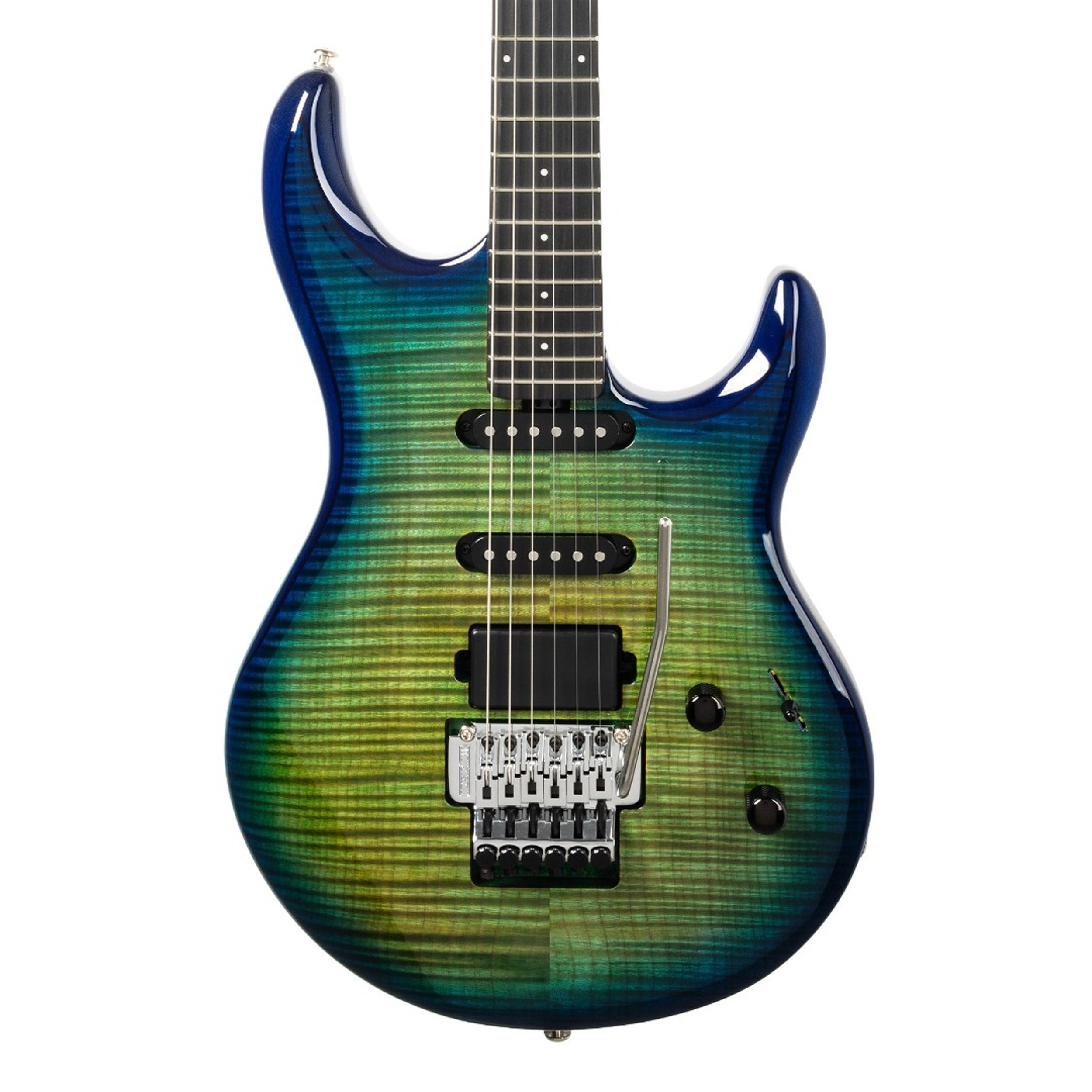 Image of Ernie Ball Music Man BFR Luke 4 HSS w/Floyd Rose - Green Tide (Limited to 150)