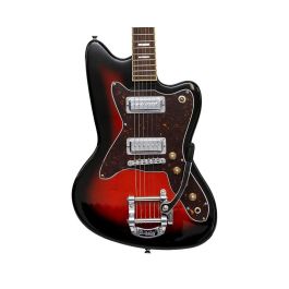 Silvertone 1478 Series Offset Guitar w Bigsby Red Sunburst
