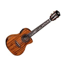Luna vineyard koa bevel concert ukulele top
