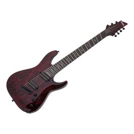 Schecter C 7 Multiscale Silver Mountain Blood Moon