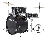 Ludwig Accent Drive 5-pc Complete Drum Kit w/Cymbals and Throne - Black Sparkle