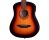 Luna Safari Tribal Left Handed Travel A/E Guitar - Tobacco Sunburst - Open Box