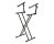 Quik Lok Double-Braced Two-Tier X Keyboard Stand