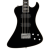 Hagstrom Nekromant 5 Single Cut 5-String Bass Guitar - Black Gloss