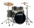 Sonor AQX Stage Drum Set w/ Hardware & Cymbals - Black Midnight Sparkle