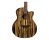 Luna Gypsy Exotic Acoustic/Electric Guitar - Black/White Ebony