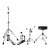 PDP 800 Series 4-Pc Hardware Pack - Single Pedal/Throne/Hi-Hat Stand/Snare Stand