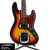 Used Fender Custom Shop Jazz Bass NOS - 3-Tone Sunburst w/OHSC