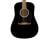Open Box Fender FA-125 Dreadnought Acoustic Guitar w/Gig Bag - Black w/Walnut FB