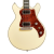 Hagstrom Megin Double Cut Electric Guitar - Creme