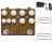 JHS Sweet Tea V3 2-in-1 Dual Overdrive + Gator 9V Power Combo & 3 Patch Cables