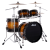 Ludwig Ambrosia Maple Exotic Studio 4-Pc Shell Pack - Black Gold Burst