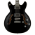 Hagstrom VIDLXBARI-BLK Viking Deluxe Baritone Electric Guitar Black