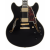 D'Angelico Excel DC Double Cutaway Semi-Hollow Guitar -  Solid Black