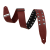 Levy's Rebel Leathers Series Leather Guitar Strap - Oxblood w/Black Eyelets