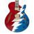 D'Angelico Premier Grateful Dead SS - Red White & Blue Lightning Bolt - Open Box