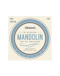 D'Addario EJ62 80/20 Bronze Light Mandolin Strings - 10-34 Gauge