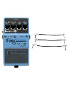 Boss CEB-3 Bass Chorus + Gator Patch Cable 3 Pack
