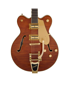 Gretsch Electromatic LTD Flame Okoume Broadkaster Double-Cut - Roundup Orange