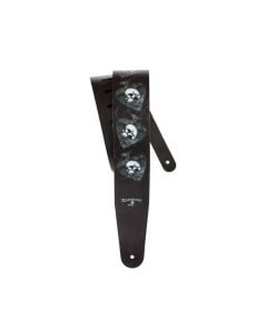 D'Addario Alchemy Leather Guitar Strap - Death Club