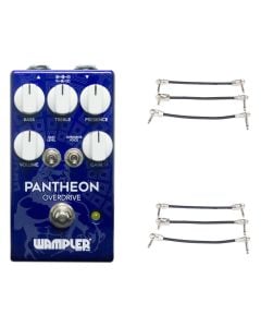 Wampler Pantheon Overdrive Pedal + 2x Gator Patch Cable 3 Pack
