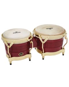 Latin Percussion Matador Series Wood Bongos - Red