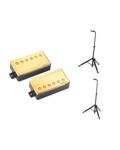Fishman Fluence Classic Humbucker Set of 2 Gold + 2 Gator Hanging Guitar Stands