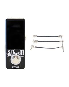 Outlaw Effects Six Shooter II Tuner Pedal + Gator Patch Cable 3 Pack