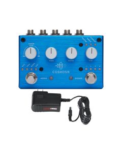 Pigtronix Cosmosis Stereo Morphing Reverb Pedal + Gator 9V Power Supply Combo