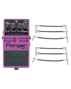 Boss BF-3 Stereo Flanger + 2x Gator Patch Cable 3 Pack