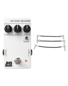 JHS 3 Series Octave Reverb + Gator Patch Cable 3 Pack