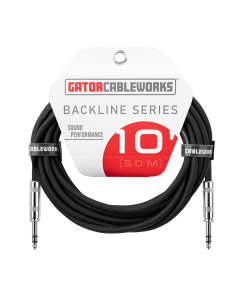 Gator Cableworks 10-foot TRS 1/4” Male to Male Balanced Patch Cable
