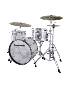 Ludwig Vistalite Fab 3pc Shell Pack w/ 22" Kick - Clear