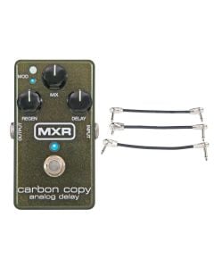 MXR M169 Carbon Copy Analog Delay Pedal + Gator Patch Cable 3 Pack