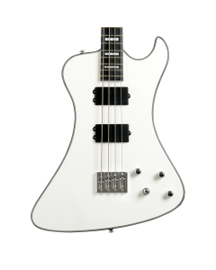 Hagstrom Nekromant 4 Single Cut Bass Guitar - White Gloss