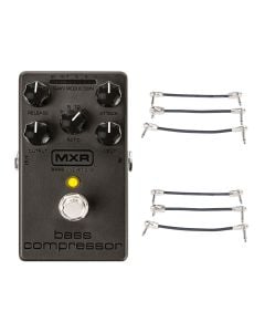 MXR M87B Bass Compressor Blackout Edition + 2x Gator Patch Cable 3 Pack