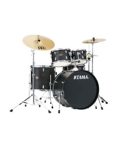 TAMA Imperialstar 5-Piece Drum Set w/ Hardware & Cymbals - Black Oak Wrap