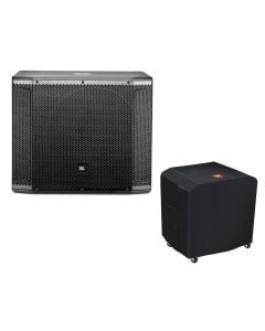 JBL SRX818SP + Deluxe Cover with Casters