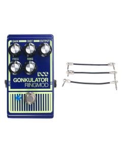 DOD Gonkulator Ring Modulator Pedal + Gator Patch Cable 3 Pack