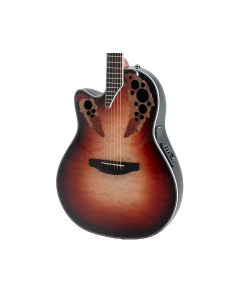 Ovation Celebrity Elite Plus CE44LX-1R Left Handed A/E Guitar - Ruby Burst