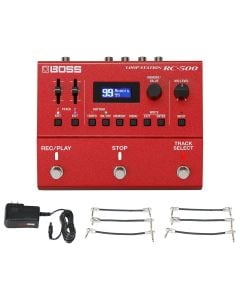 Boss RC-500 Loop Station + Gator 9V Power Combo & 3 Patch Cables