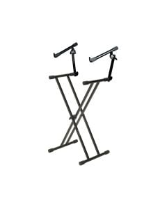 Quik Lok Double-Braced Two-Tier X Keyboard Stand