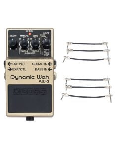 Boss AW-3 Dynamic Wah + 2x Gator Patch Cable 3 Pack